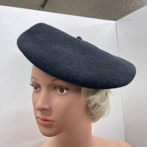 Classic Black Wool Beret